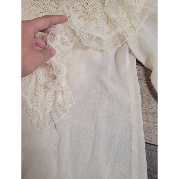 Gunne Sax Jessica’s Gunnies 1970s Vintage Victorian Style Ruffles & Lace Blouse - Picture 6 of 11